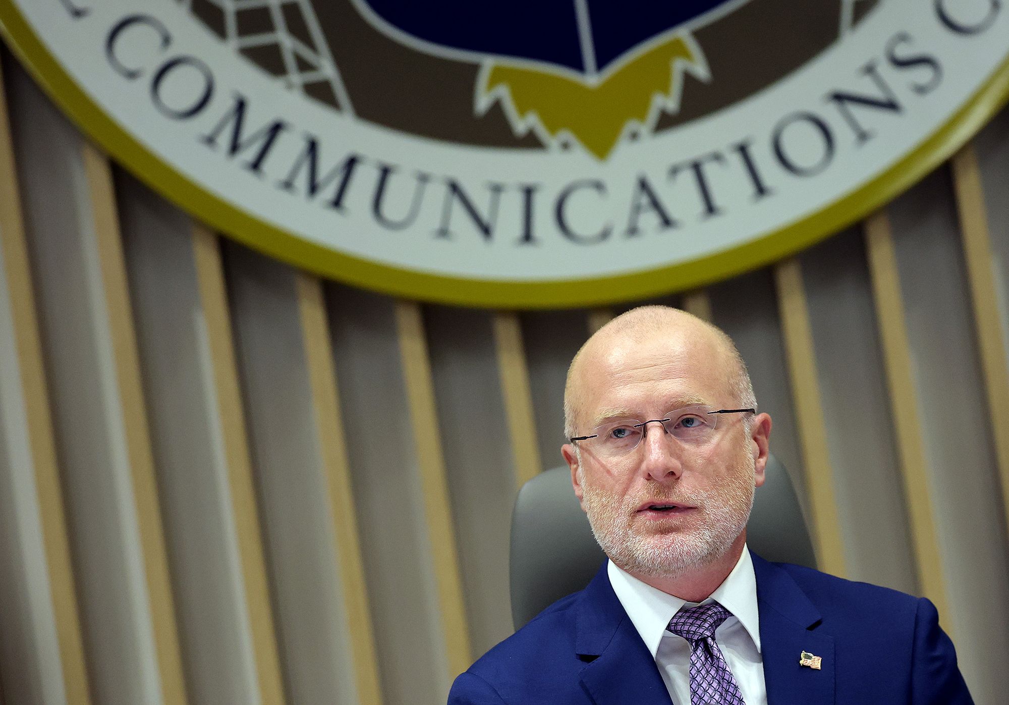 <i>Kevin Dietsch/Getty Images via CNN Newsource</i><br/>FCC chair Brendan Carr said that the TV ownership cap will be replaced by a “case-by-case review” process