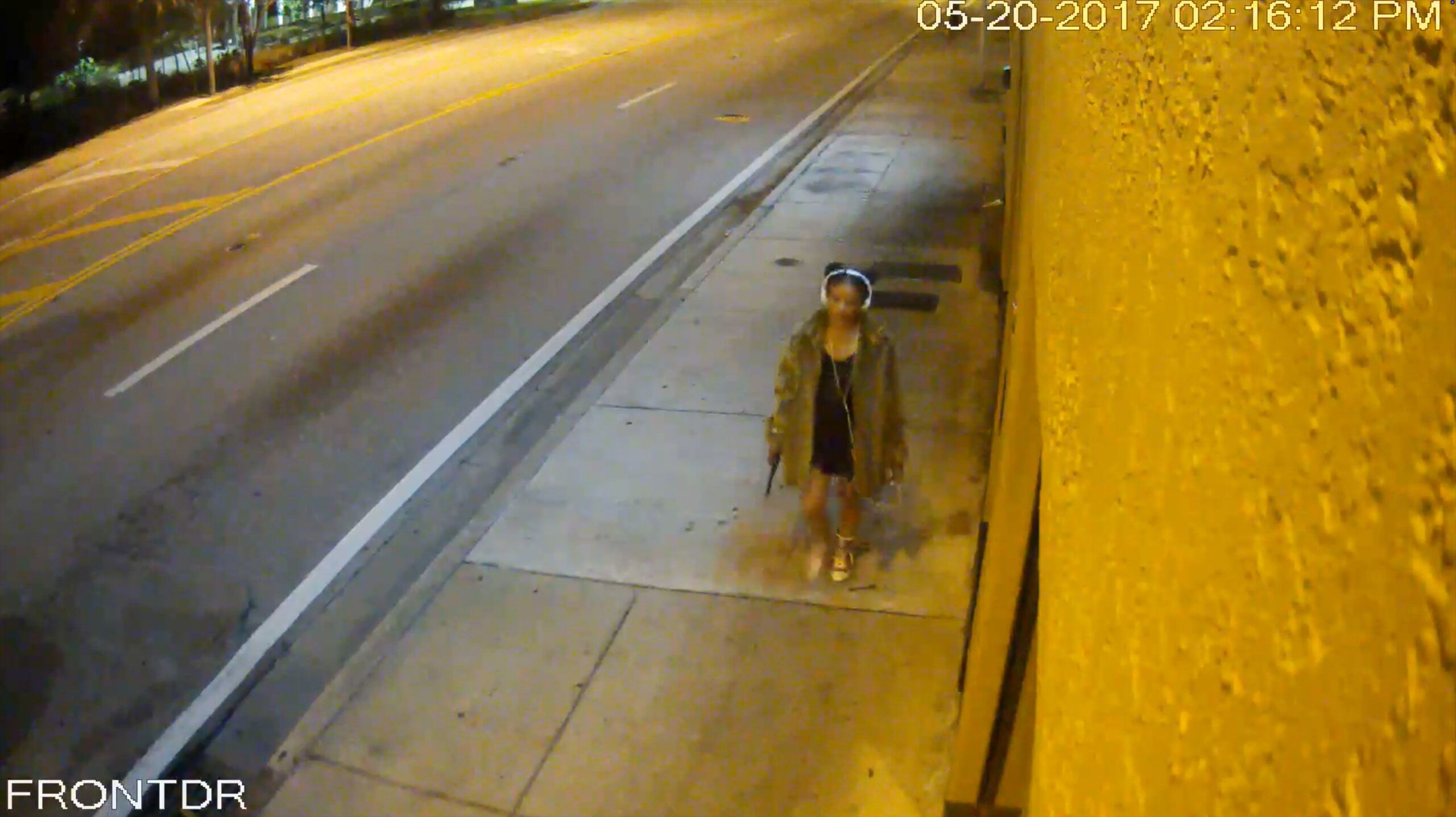 <i>Ft. Lauderdale Police Dept. via CNN Newsource</i><br/>Security video shows Sophie Reeder walking down Davie Boulevard