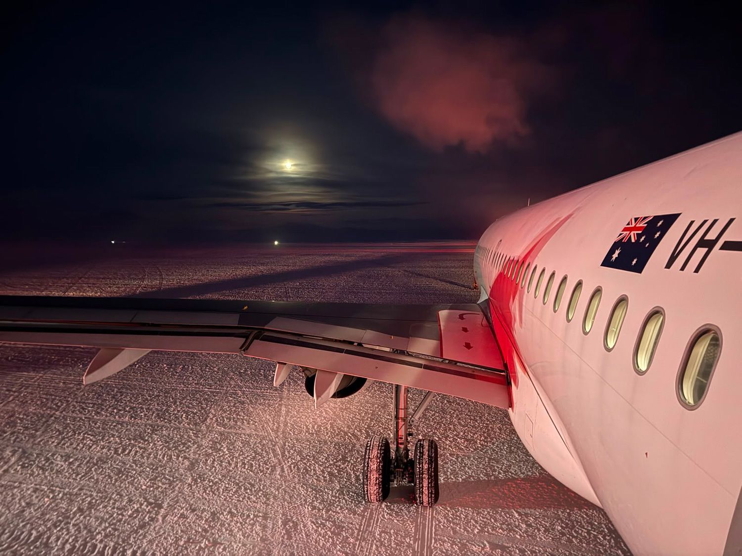 <i>Skytraders via CNN Newsource</i><br/>A Skytraders rescue crew landed in Antarctica in pitch black conditions to evacuate a US national.