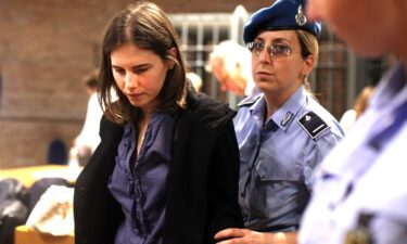 Amanda Knox attends her appeal hearing at Perugia's Court of Appeal on September 30