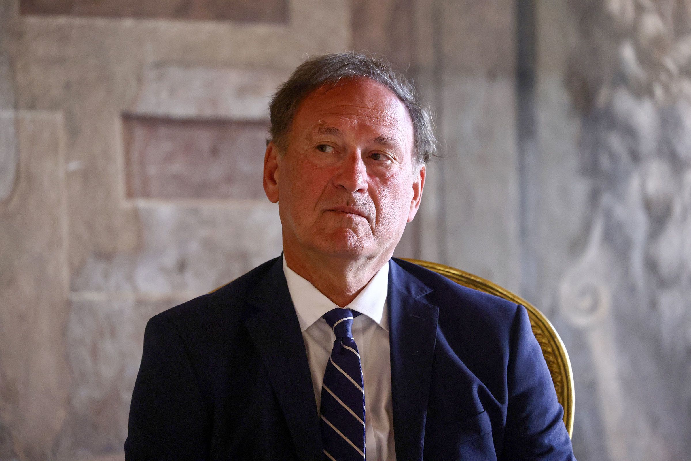 <i>Vincenzo Livieri/Reuters/File via CNN Newsource</i><br/>US Supreme Court Justice Samuel Alito attends an event organized by the US Embassy to the Holy See