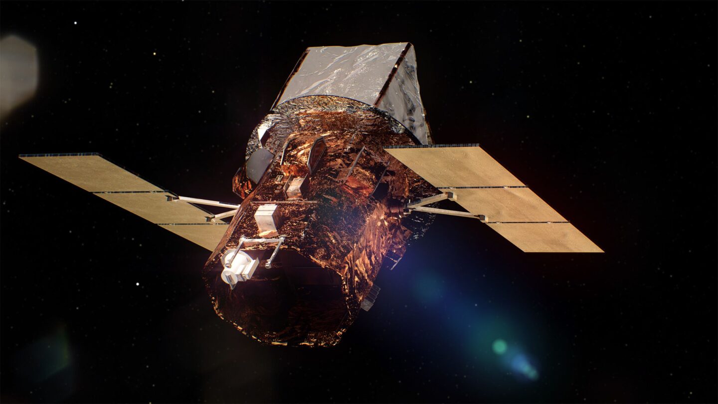 <i>NASA Goddard Space Flight Center via CNN Newsource</i><br/>The Neil Gehrels Swift Observatory spacecraft in orbit.