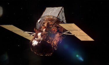 The Neil Gehrels Swift Observatory spacecraft in orbit.