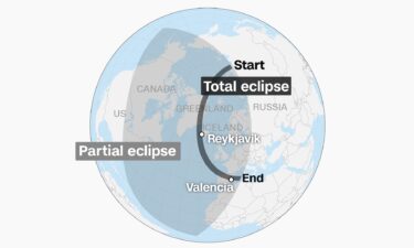 The path of the August 12 total solar eclipse.