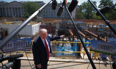The facade of the East Wing of the White House is demolished on October 20