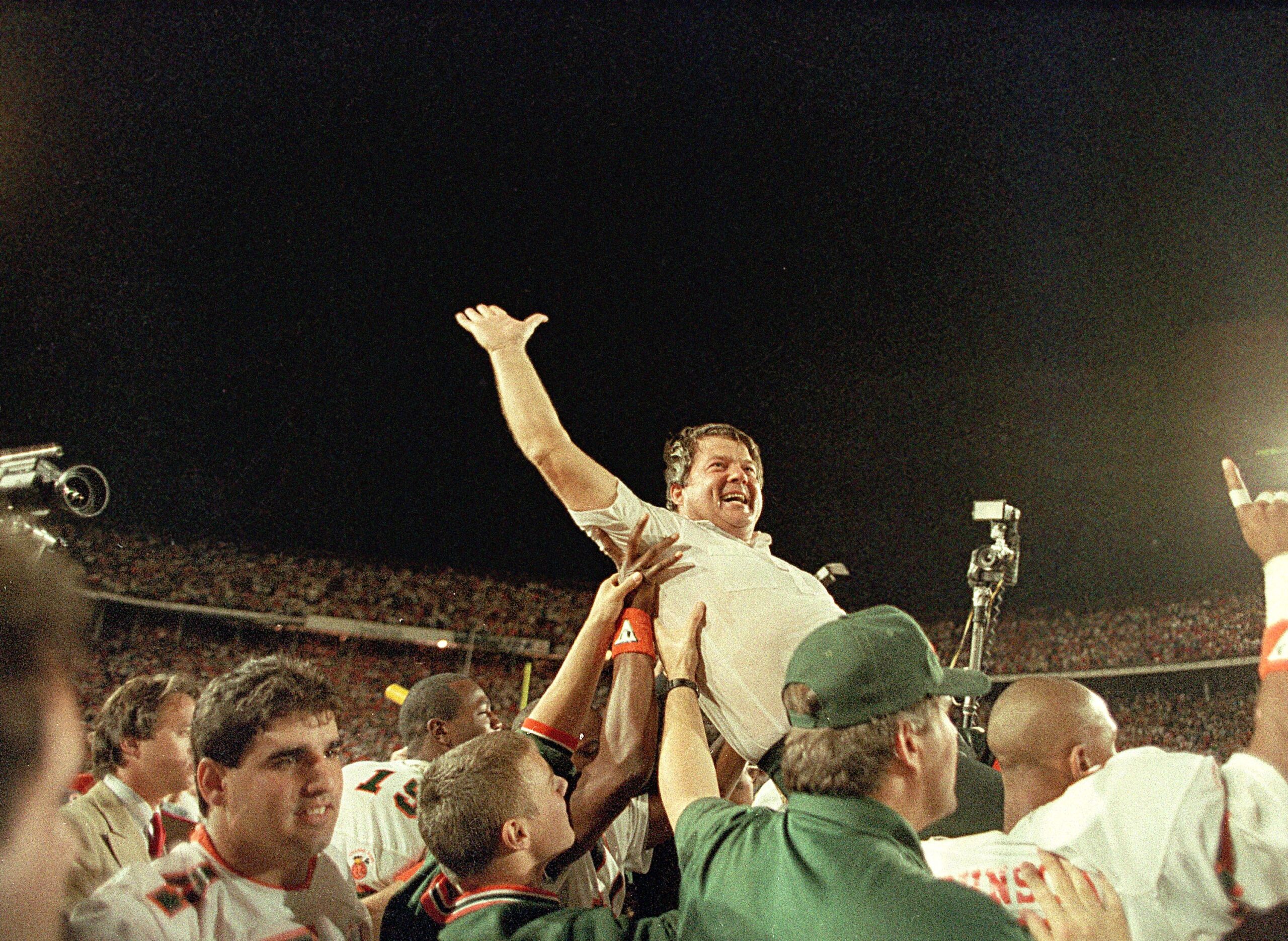 <i>Focus On Sport/Getty Images via CNN Newsource</i><br/>Michael Irvin was one of the key members of the Miami Hurricanes dynasty in the 1980s. Here
