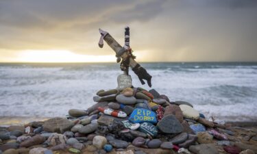 The memorial for Dobby on Freshwater West beach in Wales has been saved from destruction.