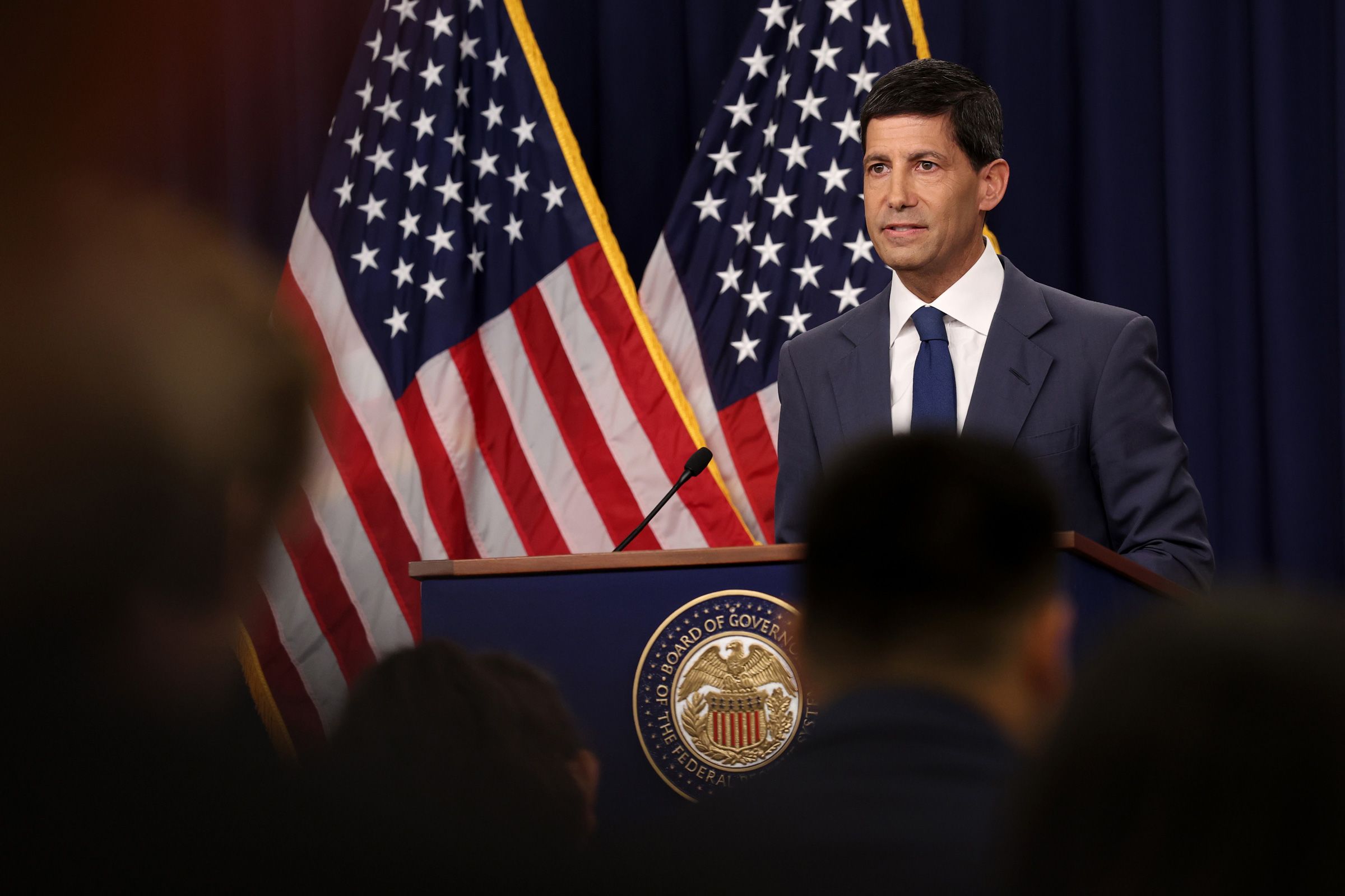 <i>Win McNamee/Getty Images via CNN Newsource</i><br/>Federal Reserve Chair Kevin Warsh speaks during a news conference at Federal Reserve Headquarters on July 29