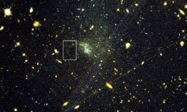 This Hubble Space Telescope image highlights a faint trail of stars known as a globular cluster stellar stream.