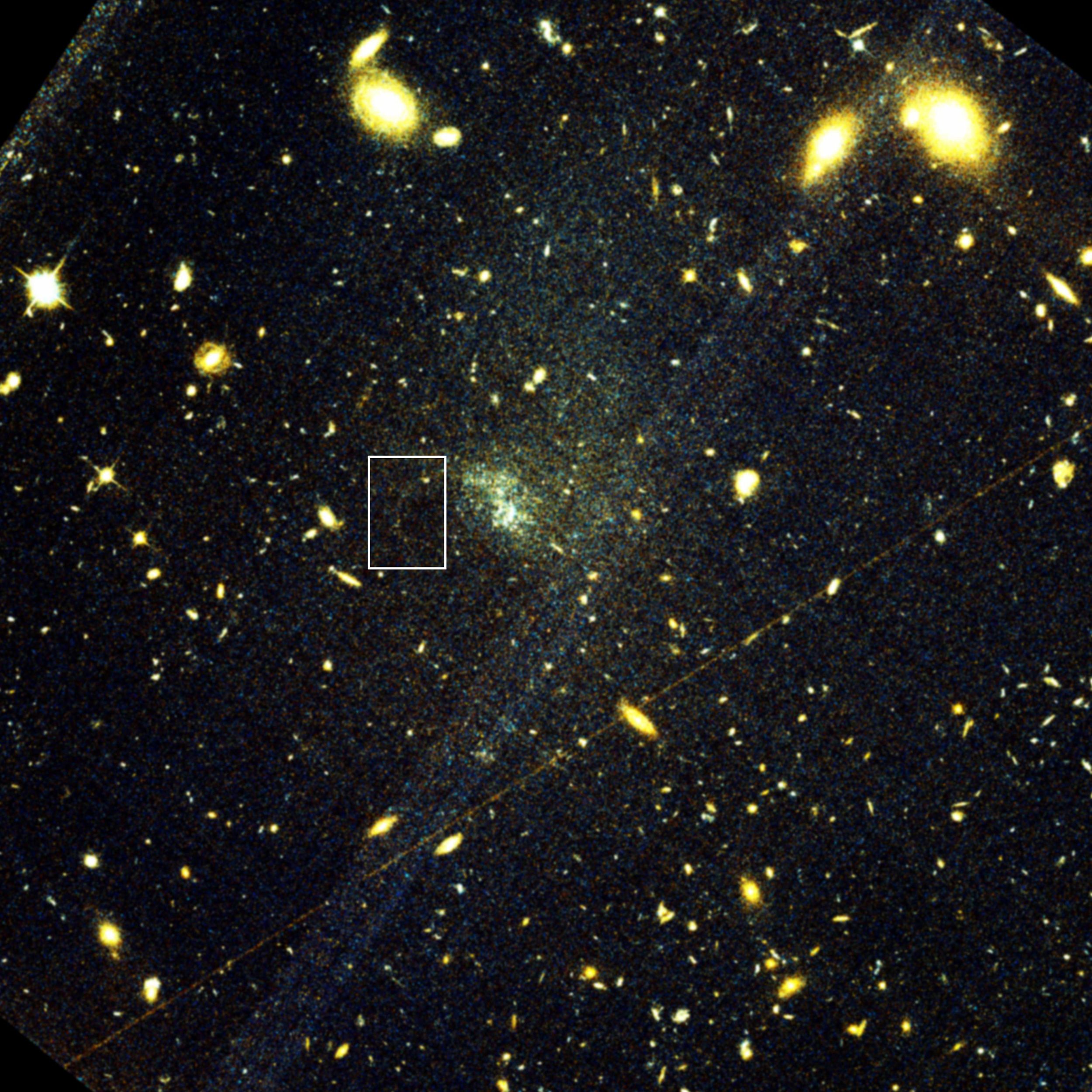 <i>Hubble Space Telescope via CNN Newsource</i><br/>This Hubble Space Telescope image highlights a faint trail of stars known as a globular cluster stellar stream.