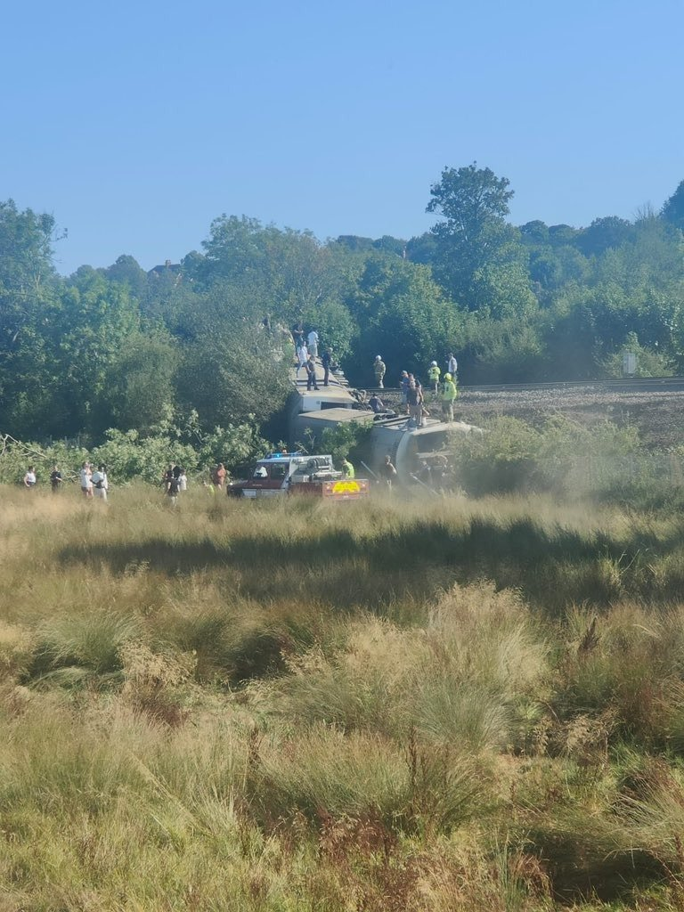 <i>Laura Arnold via CNN Newsource</i><br/>A train has derailed near Lewes