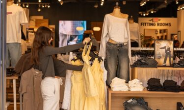 A shopper inside a Hollister store in Walnut Creek
