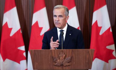 Canadian Prime Minister Mark Carney speaks at a press conference in Ottawa