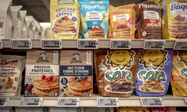 An American brand and the Canadian version at a grocery store in Montreal