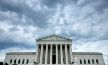 Rain clouds roll over the United States Supreme Court building on June 18.