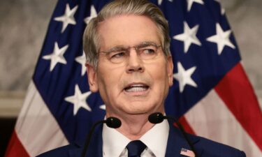 US reasury Secretary Scott Bessent speaks during a press conference to outline further sanctions against Iran