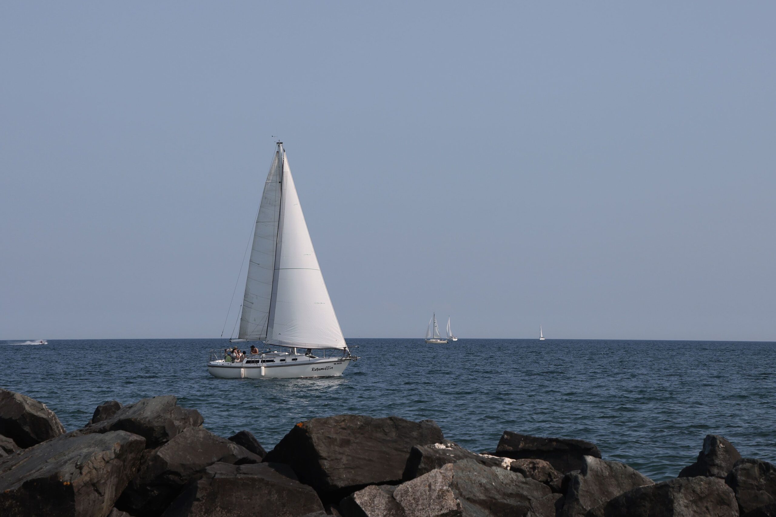 <i>Creative Touch Imaging Ltd./NurPhoto/Getty Images via CNN Newsource</i><br/>A sailboat sails along Lake Ontario near Centre Island in Toronto