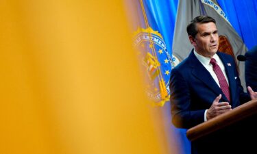 Todd Blanche announces a second indictment of former FBI Director James Comey during a press conference at the Justice Department in Washington