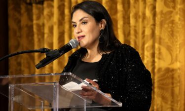 Yalda Moaiery speaks onstage during the IWMF Courage in Journalism Awards in Washington
