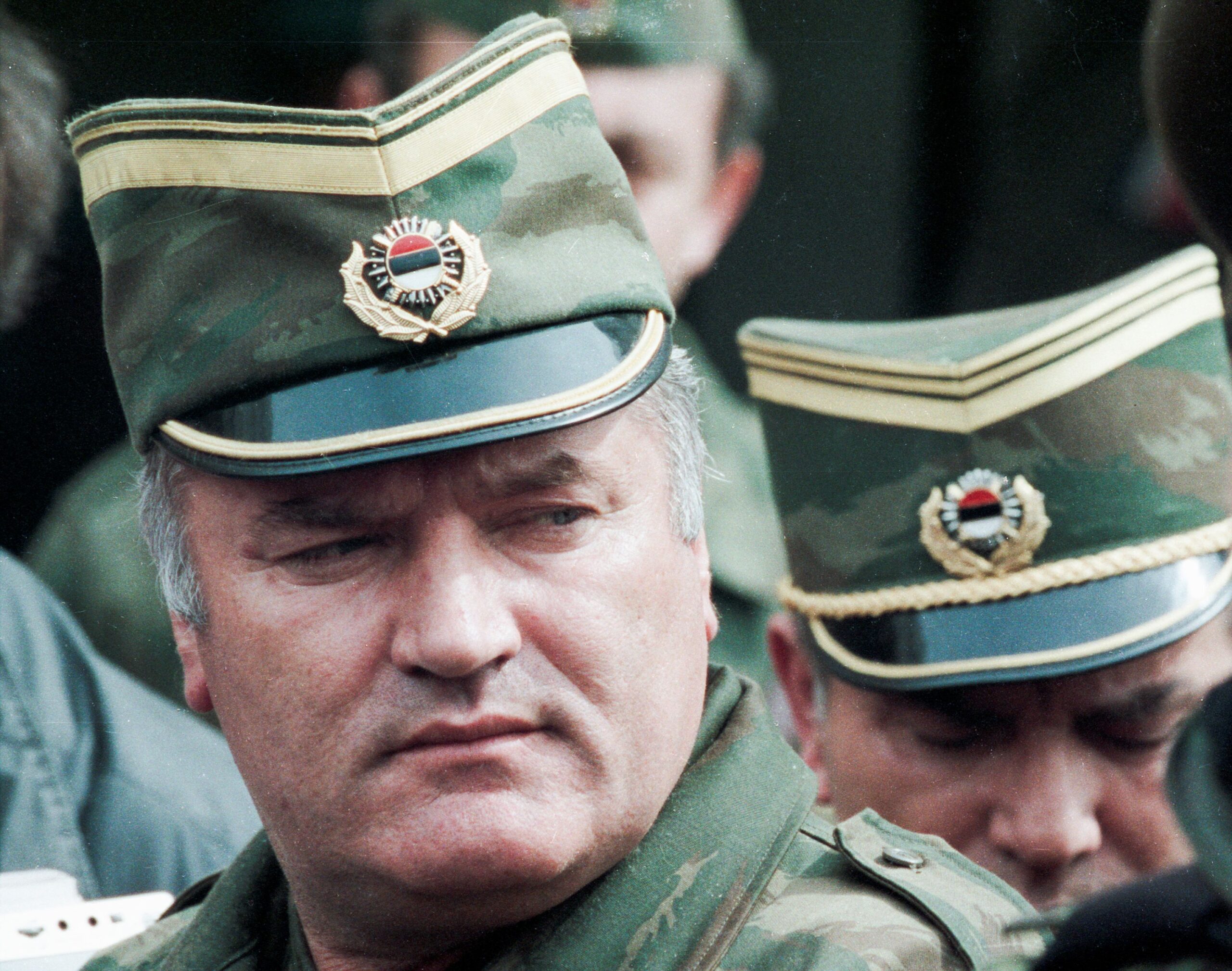 <i>Chris Helgren/Reuters via CNN Newsource</i><br/>Bosnian Serb General Ratko Mladic leaves a meeting at the airport in Sarajevo