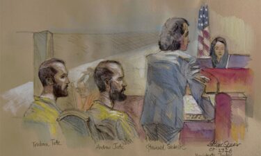 Andrew Tate speaks from the witness stand on August 27. A US federal judge in Miami is weighing whether to grant bail to controversial online influencers Andrew and Tristan Tate as they fight extradition to the United Kingdom
