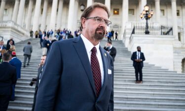 Rep. Chuck Edwards departs an event at the US Capitol on May 12.