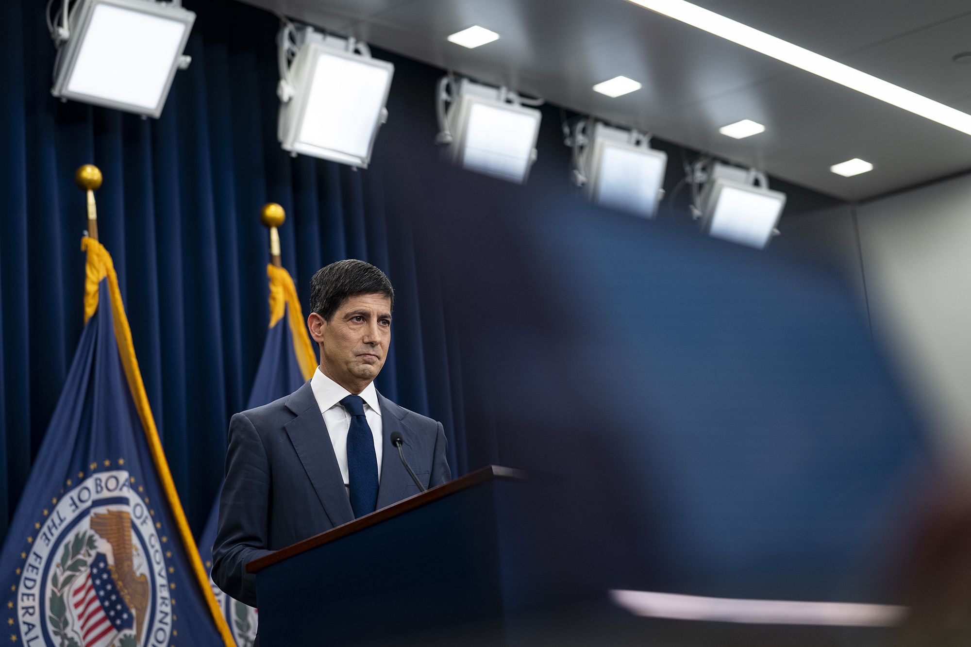 <i>Al Drago/Getty Images via CNN Newsource</i><br/>Federal Reserve Chairman Kevin Warsh on June 17
