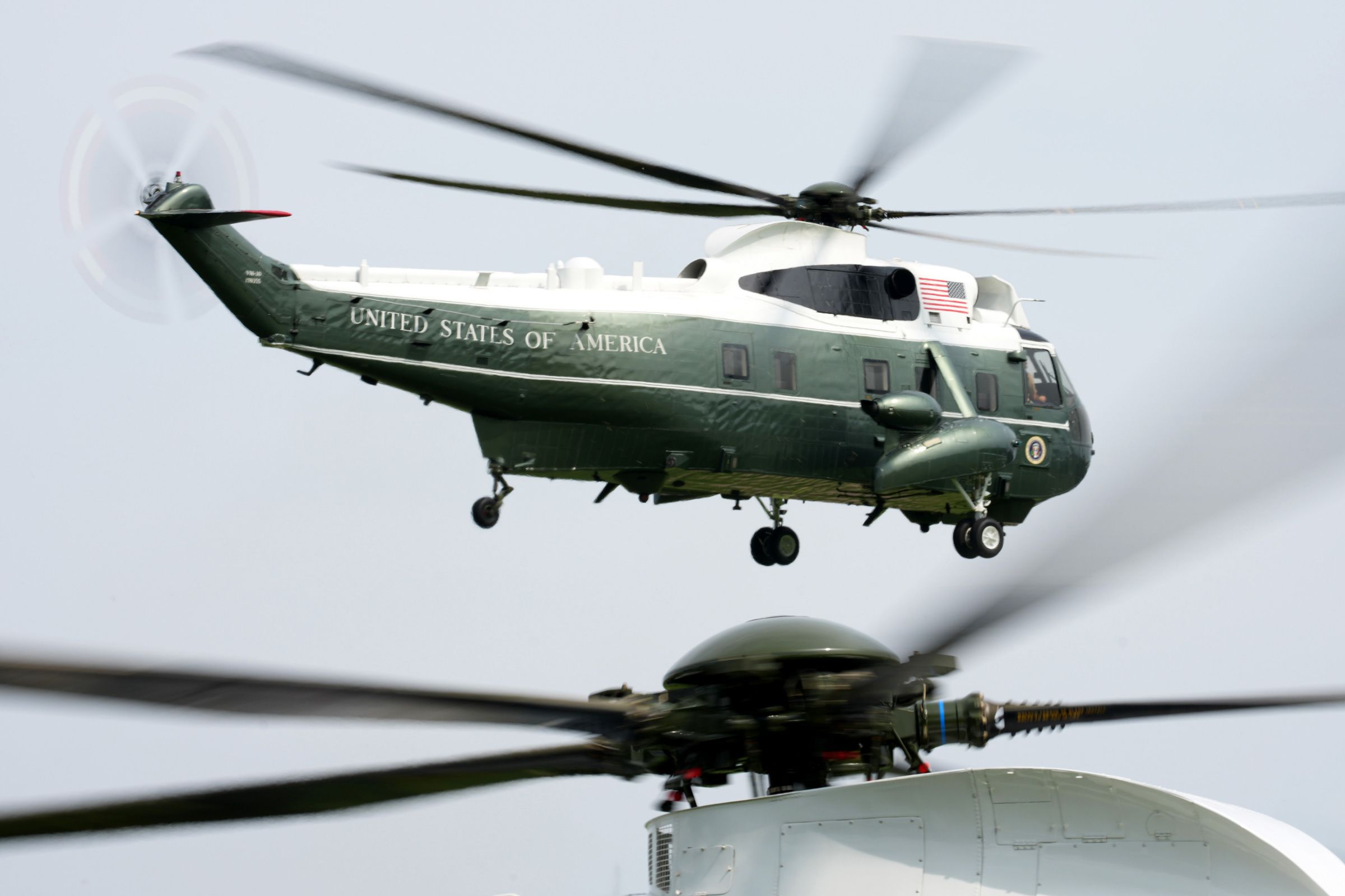 <i>Andrew Harnik/Getty Images via CNN Newsource</i><br/>Air traffic controllers at Ronald Reagan Washington National Airport again had difficulty communicating by radio with President Donald Trump’s helicopter as it prepared to depart the White House on Thursday. Marine One carrying U.S. President Donald Trump lifts off from the Ellipse near the White House en route to Joint Base Andrews.