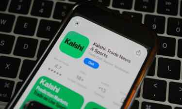 An ad for the prediction market app Kalshi is displayed on a mobile phone in Chicago on April 16. A federal appeals court ruled Friday that states can regulate prediction markets like gambling.
