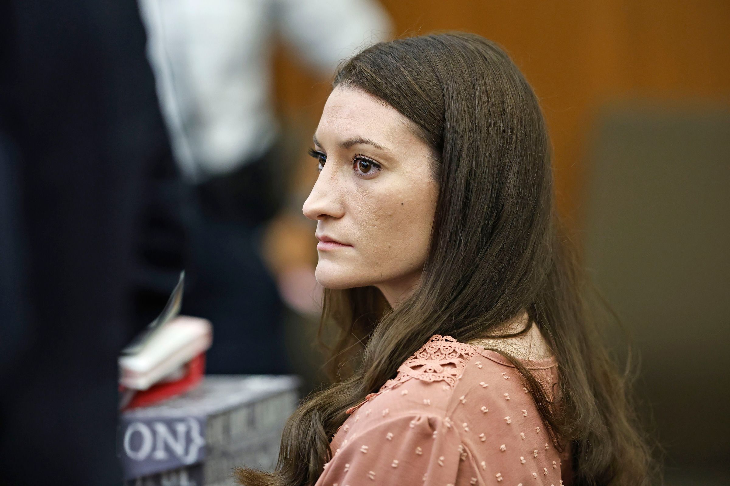 <i>Greg Derr/The Patriot Ledger/Pool/AP via CNN Newsource</i><br/>Prosecutor Jennifer Sprague makes her closing arguments during Lindsay Clancy's murder trial at Plymouth Superior Court in Plymouth