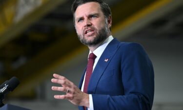 Vice President JD Vance speaks at a MAGA Inc. super PAC event in Sterling Heights