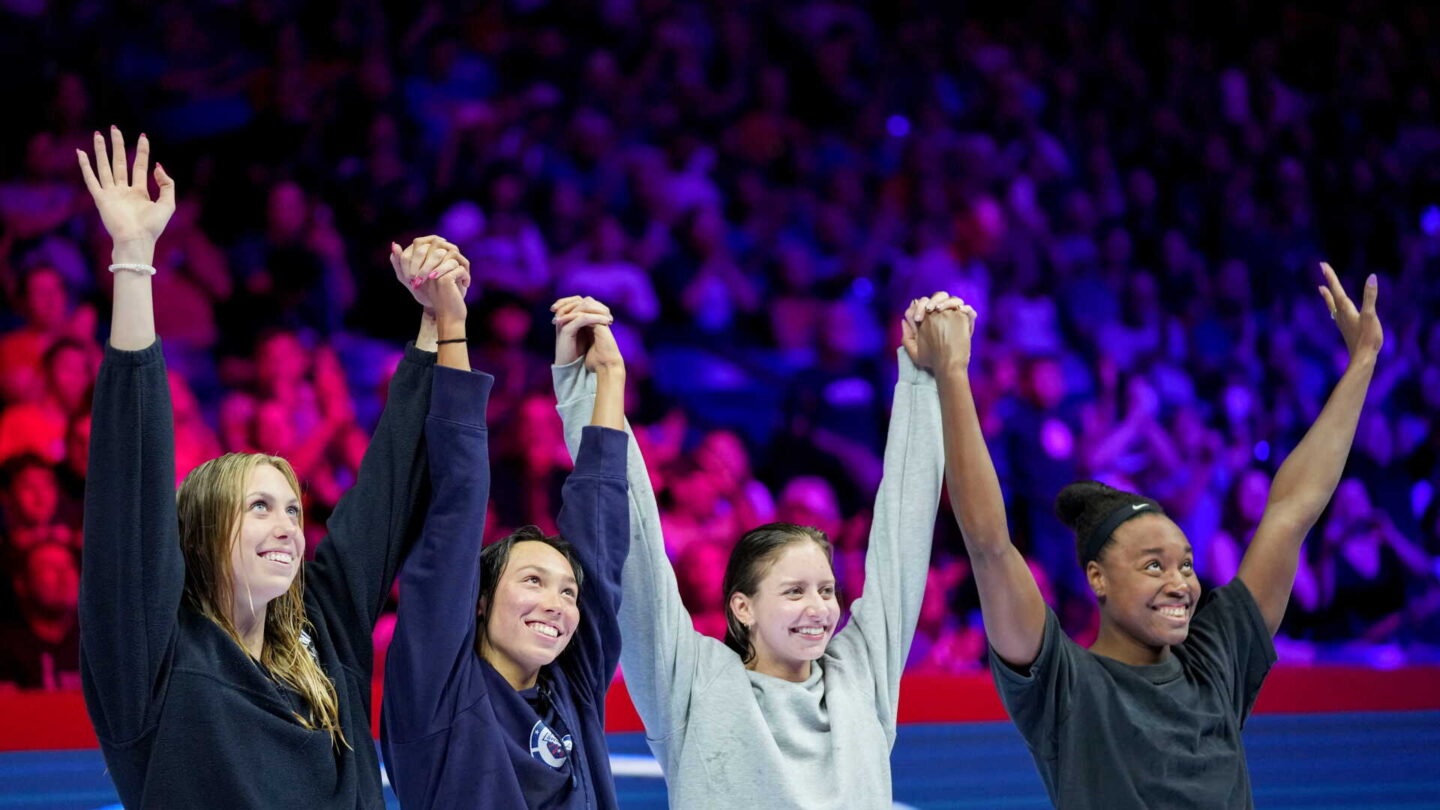 Gretchen Walsh (from left)