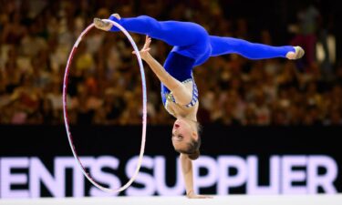 Athletes compete at the 2026 Rhythmic Gymnastics World Championships.