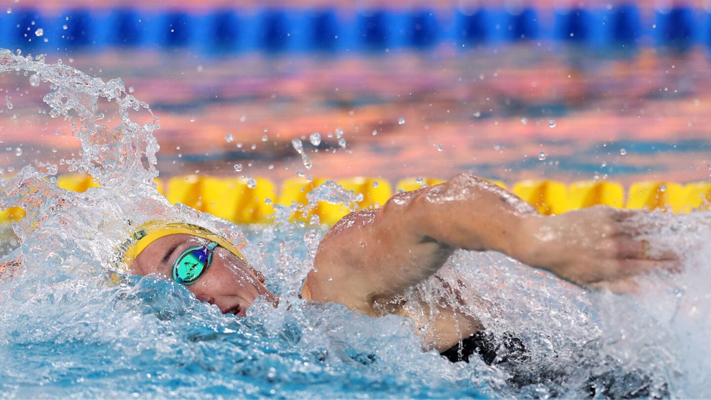 <i>NBC Olympics</i><br/>Athletes compete at the 2026 Pan Pacific Swimming Championships.