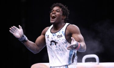 Athletes compete at the 2026 U.S. Gymnastics Championships.