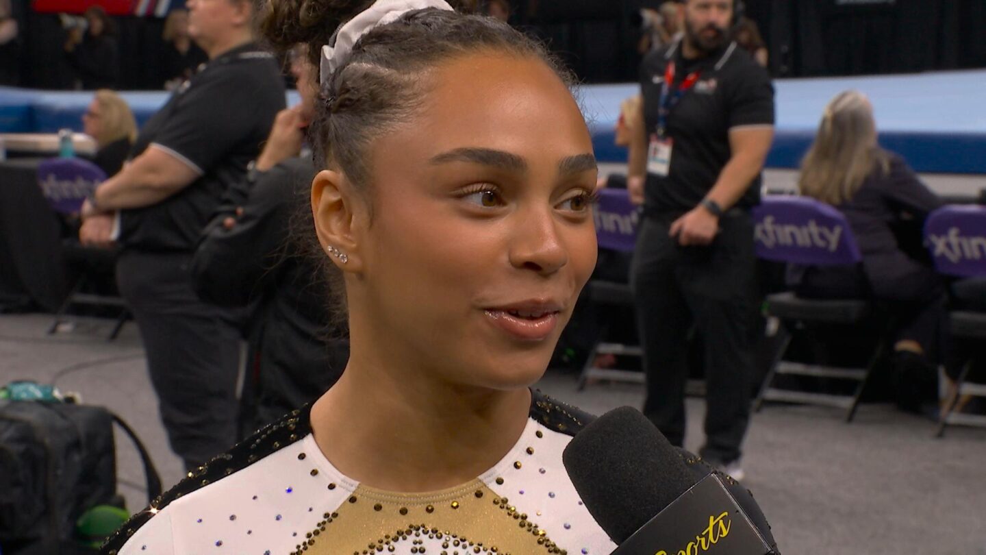 <i>NBC Olympics</i><br/>Athletes compete at the 2026 U.S. Gymnastics Championships.