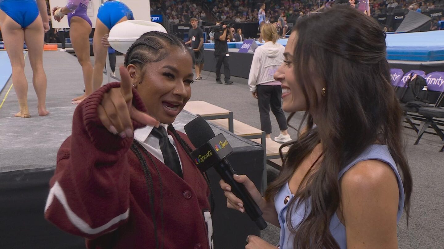 <i>NBC Olympics</i><br/>Athletes compete at the 2026 U.S. Gymnastics Championships.