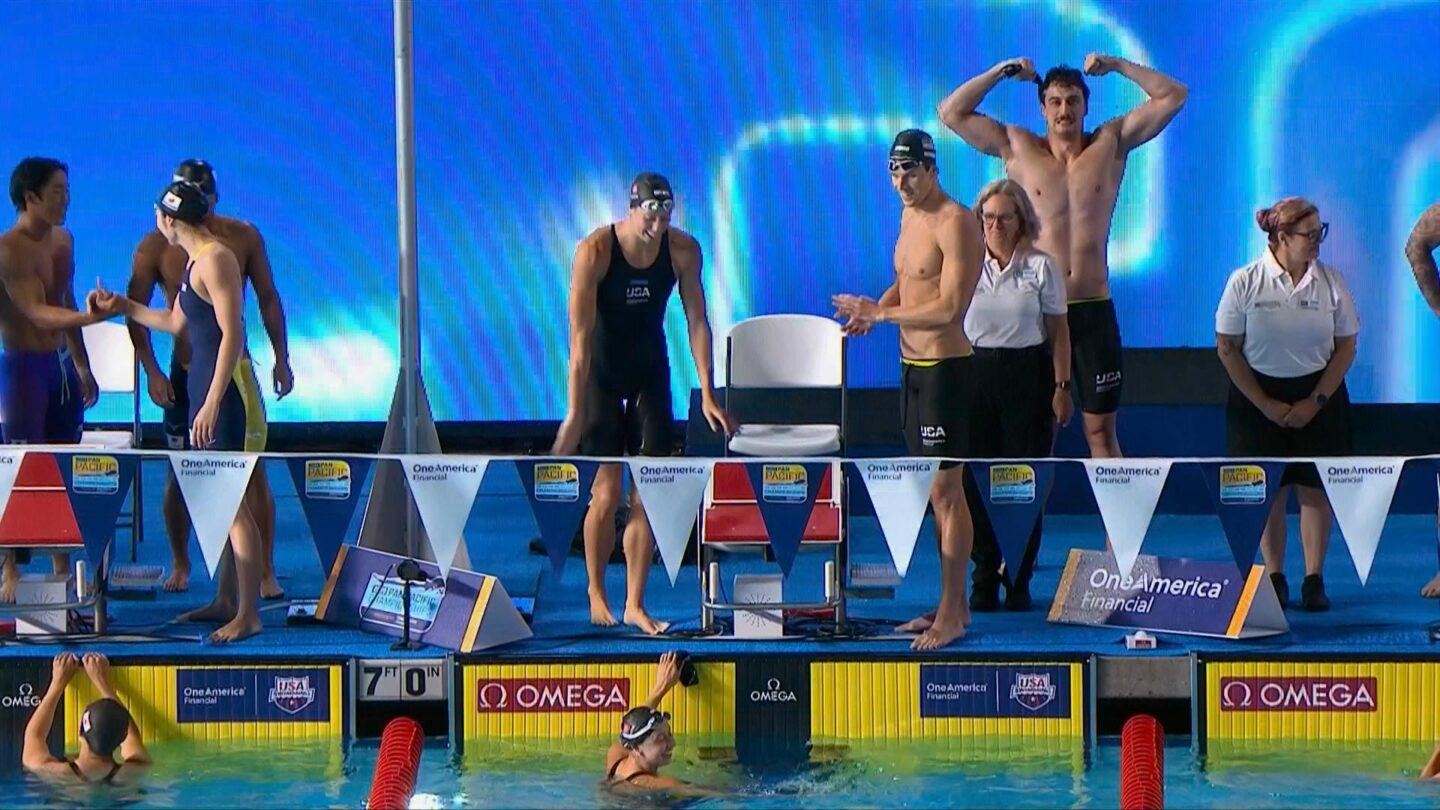 <i>NBC Olympics</i><br/>Athletes compete at the 2026 Pan Pacific Swimming Championships.
