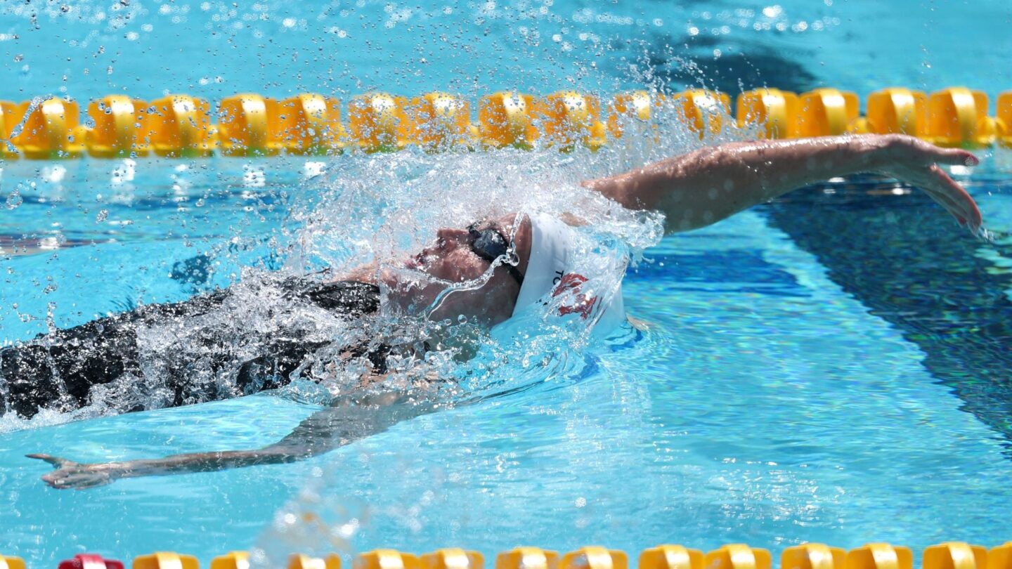 <i>NBC Olympics</i><br/>Athletes compete at the 2026 Pan Pacific Swimming Championships.