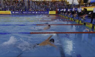 Athletes compete at the 2026 Pan Pacific Swimming Championships.