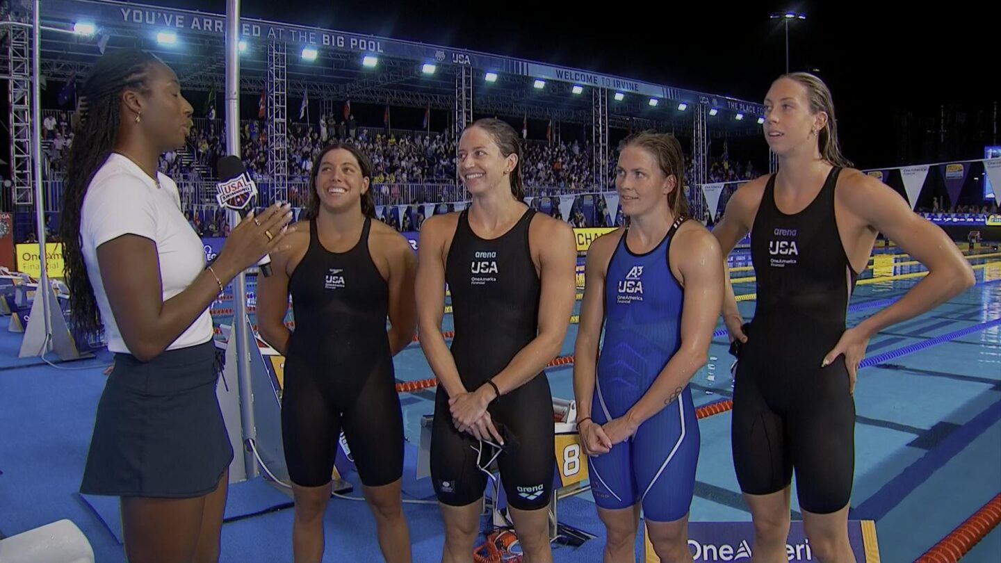 <i>NBC Olympics</i><br/>Athletes compete at the 2026 Pan Pacific Swimming Championships.