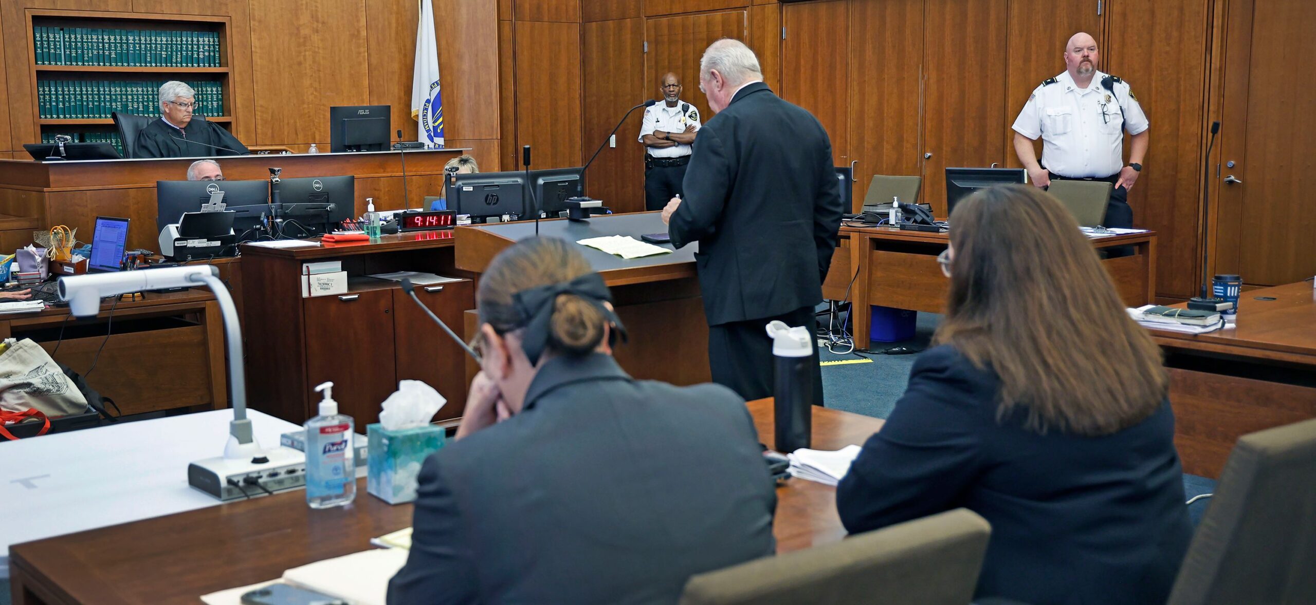 <i>Greg Derr/Pool/The Patriot Ledger via CNN Newsource</i><br/>Defense attorney Kevin Reddington speaks during the Lindsay Clancy trial on Friday