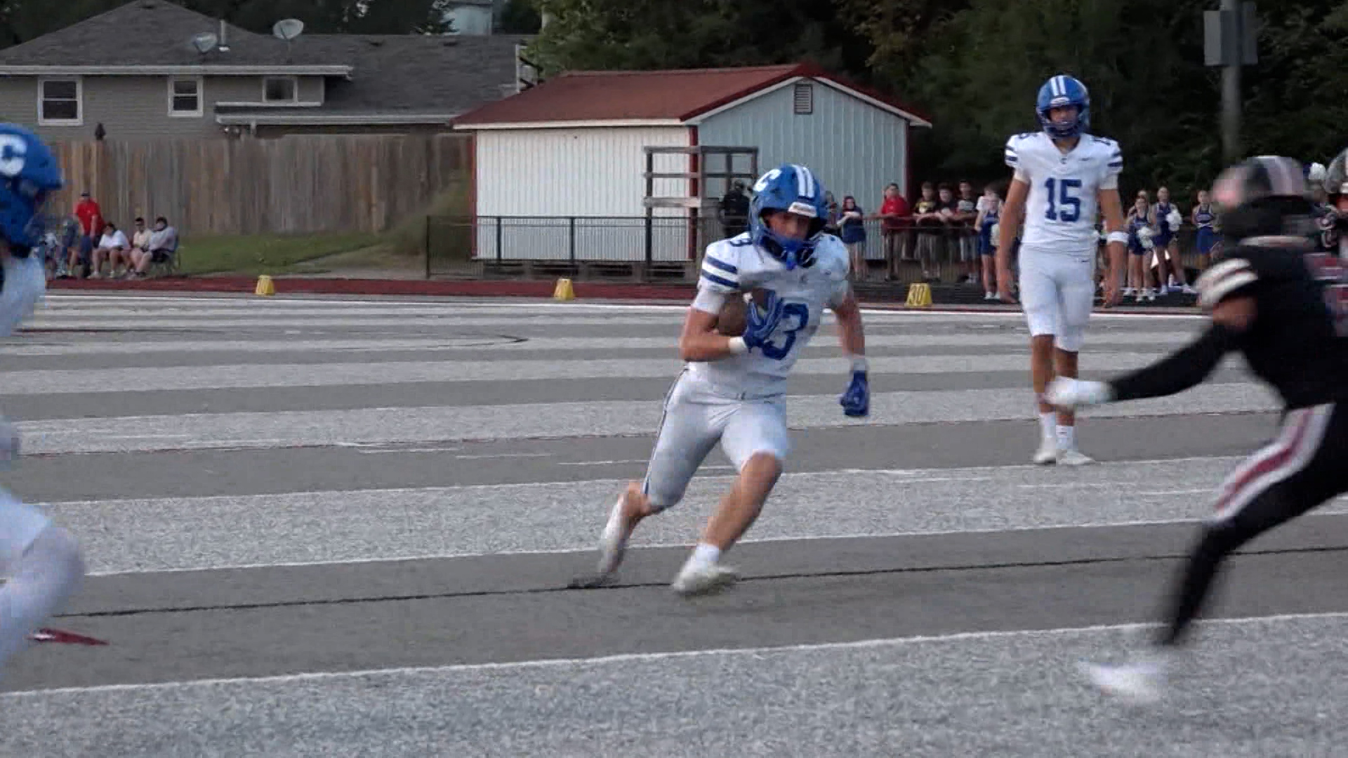 KQ2 Play of the Week #2: Central's Christian Richey with a leaping touchdown over Benton