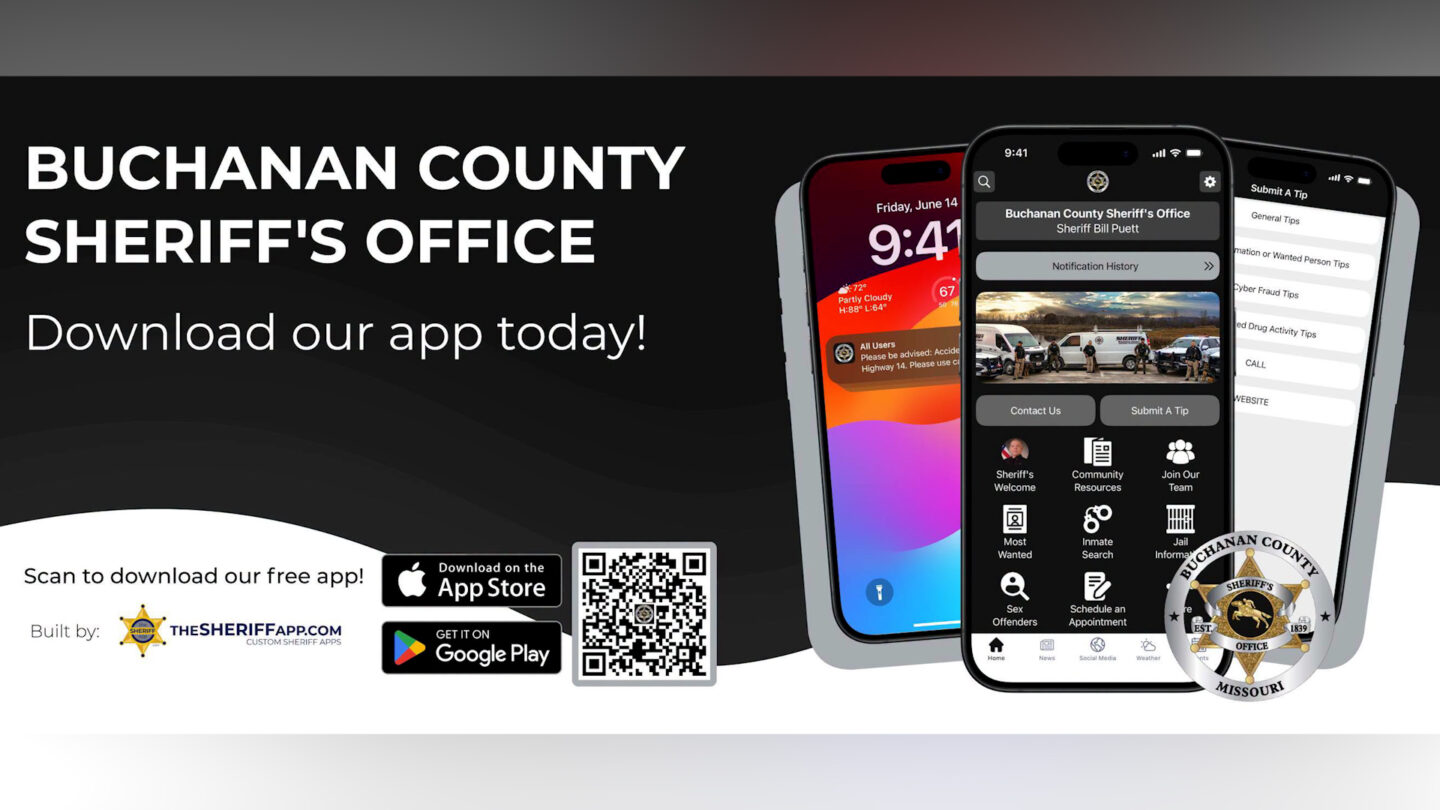 Featured above is a QR code to download the app from the Android or Apple App Store. 