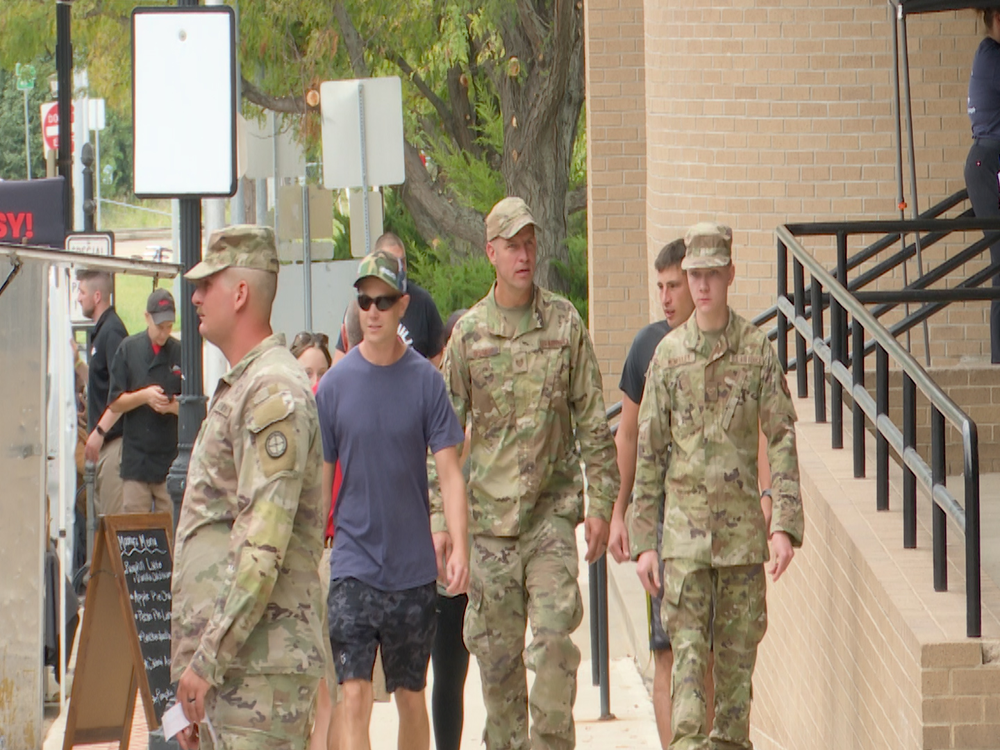 Soldiers walking at Freedom Fest