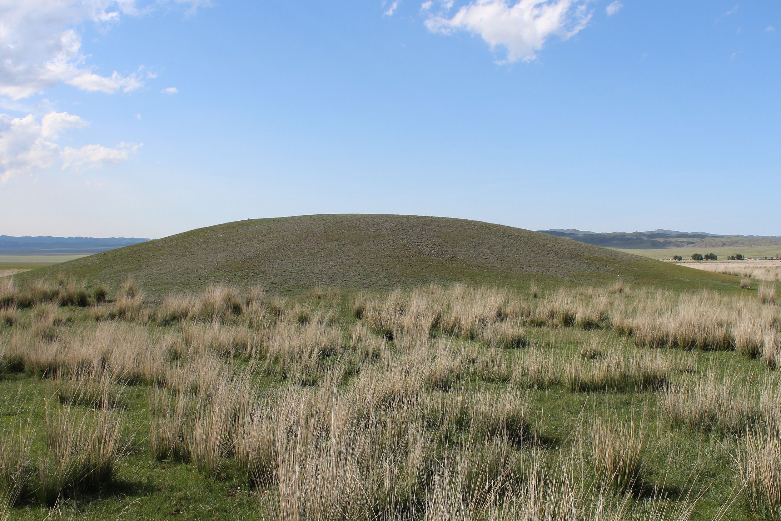 <i>Rinat Zhumatayev via CNN Newsource</i><br/>The Scythians' elite burial mounds were massive. This mound at Kazakhstan’s Shilikty site measures nearly 30 feet tall and 289 feet in diameter.