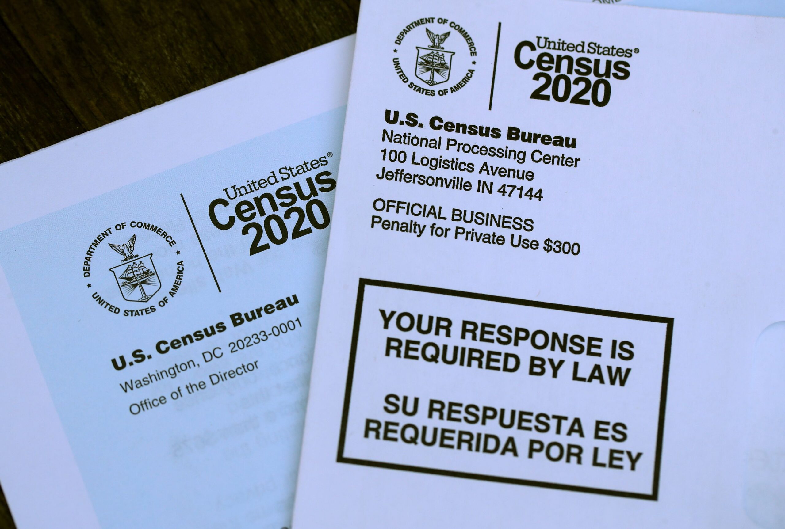 <i>Justin Sullivan/Getty Images via CNN Newsource</i><br/>The US census logo appears on census materials received in the mail with an invitation to fill out census information online in March 2020 in San Anselmo