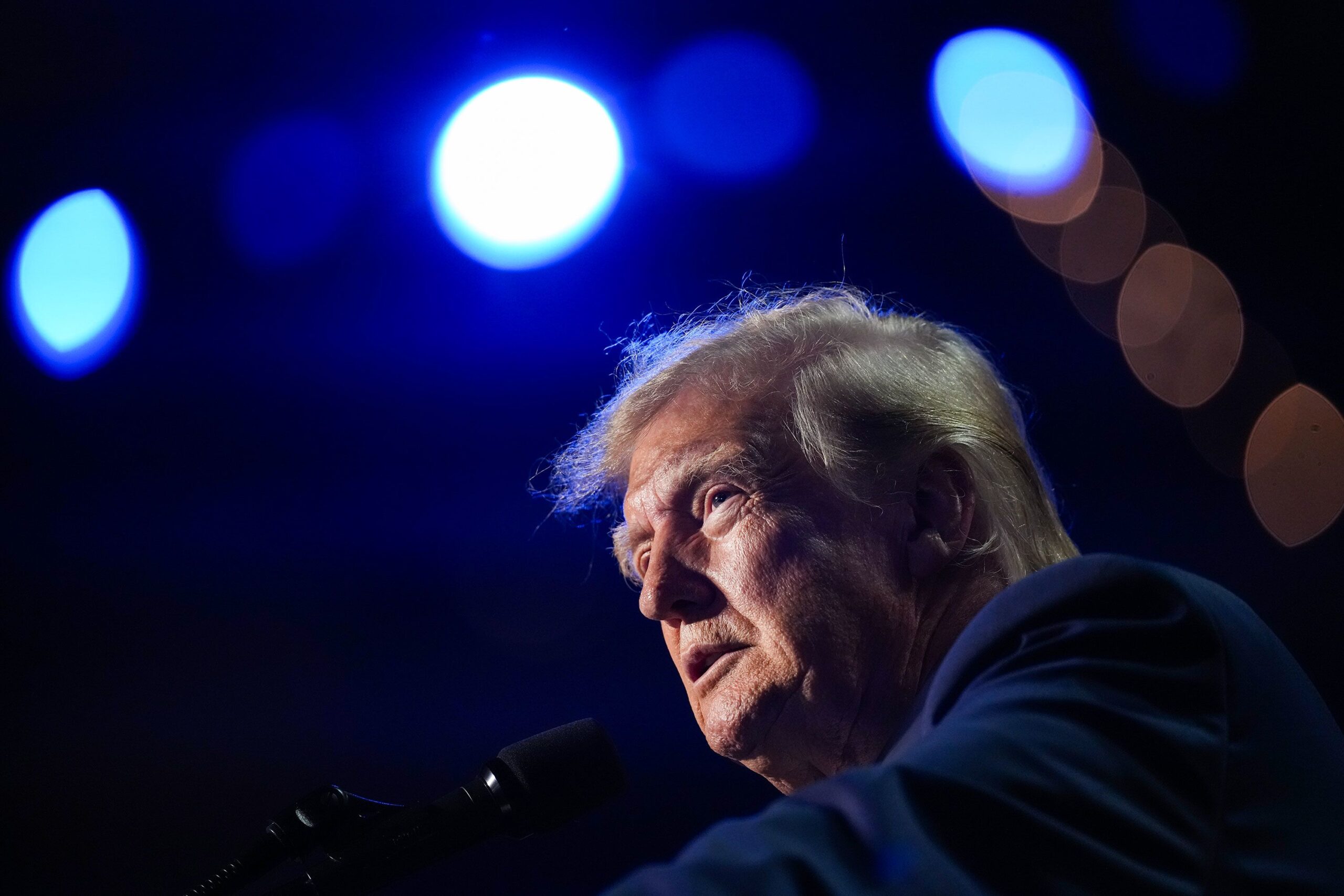 <i>Andrew Harnik/Getty Images via CNN Newsource</i><br/>President Donald Trump speaks at the midterm Republican National Convention in Dallas on September 9.