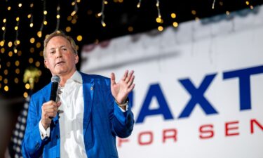 Texas Attorney General Ken Paxton speaks during a Senate campaign event in Allen