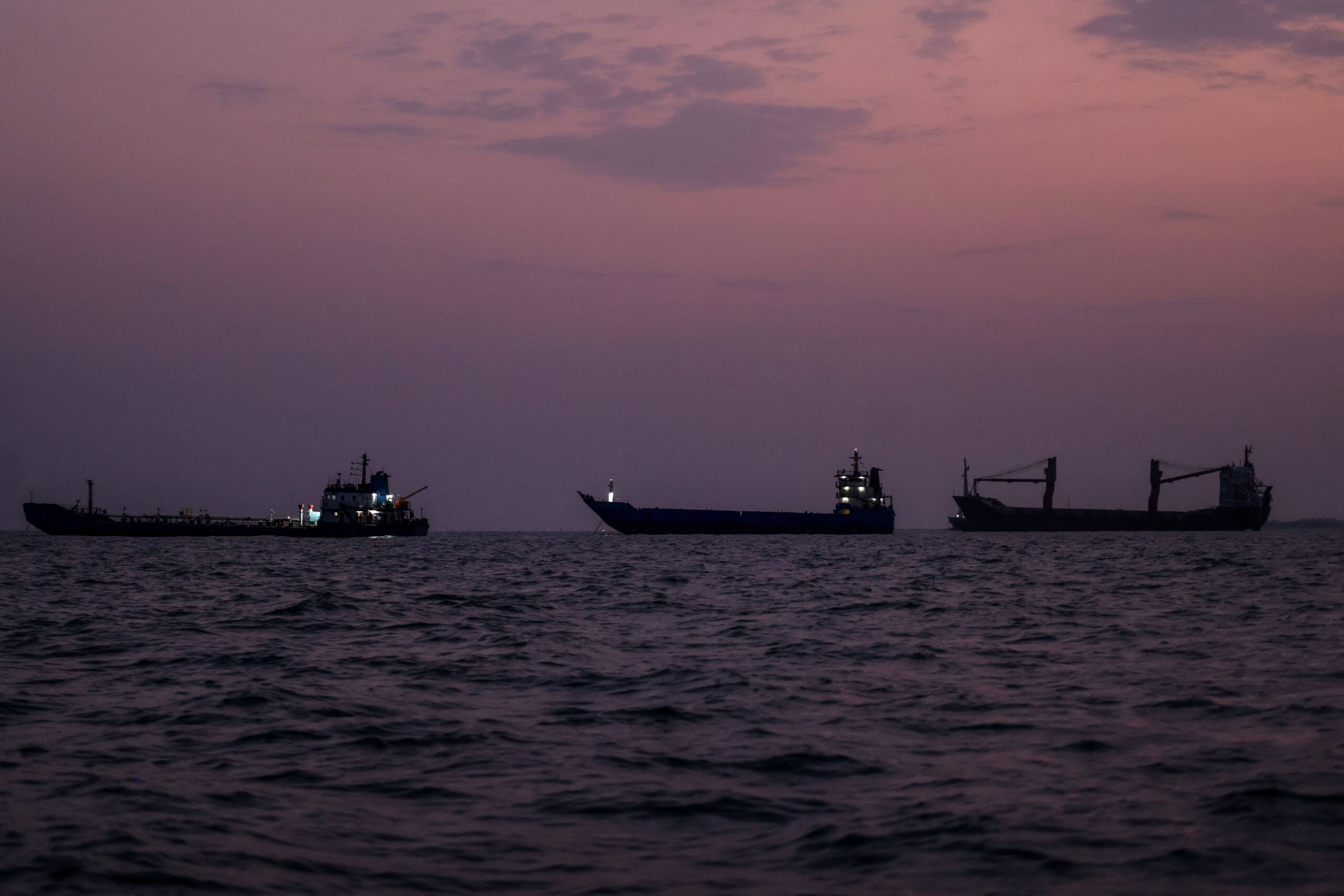 <i>Atta Kenare/AFP/Getty Images via CNN Newsource</i><br/>Vessels transit the Strait of Hormuz off the coast of the port city of Bandar Abbas in southern Iran on September 5
